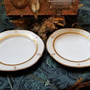 Noritake 2 Buckingham Gold Accent Salad Plates